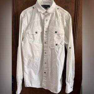 MENS MARC BUCHANAN LONG SLEEVE PEARL SNAP SHIRT